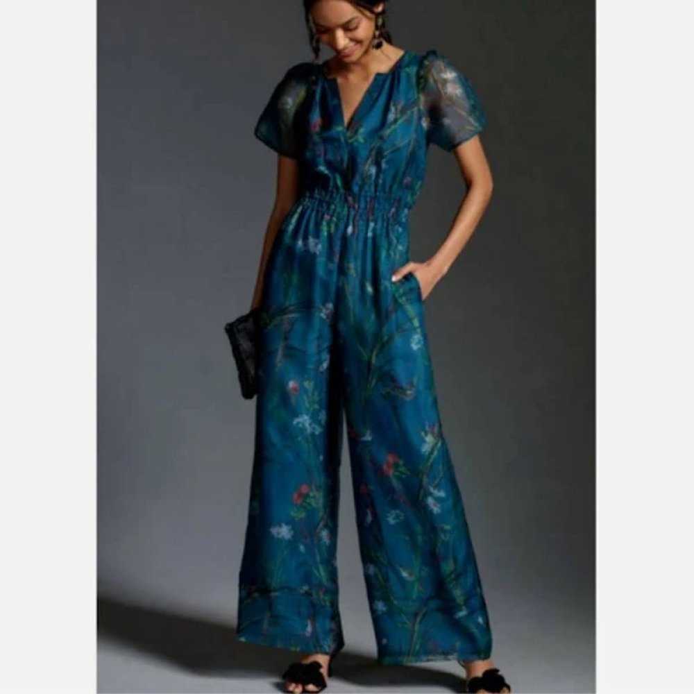 Anthropologie The Somerset Jumpsuit  Silk Edition